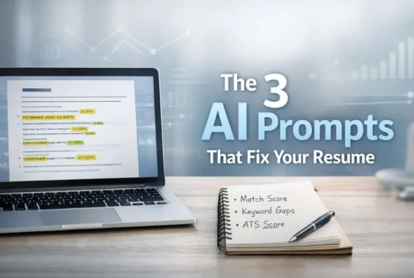 AI resume optimization workflow improving match score and ATS performance