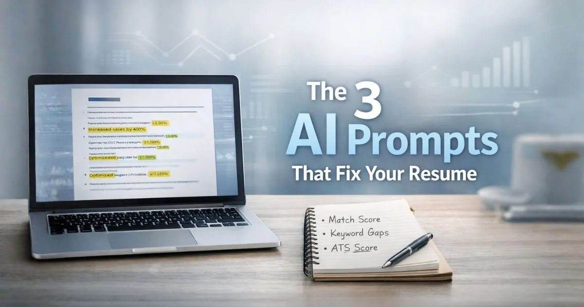 The 3 ChatGPT Resume Prompts That Helped Me Compete for $100K+ Roles